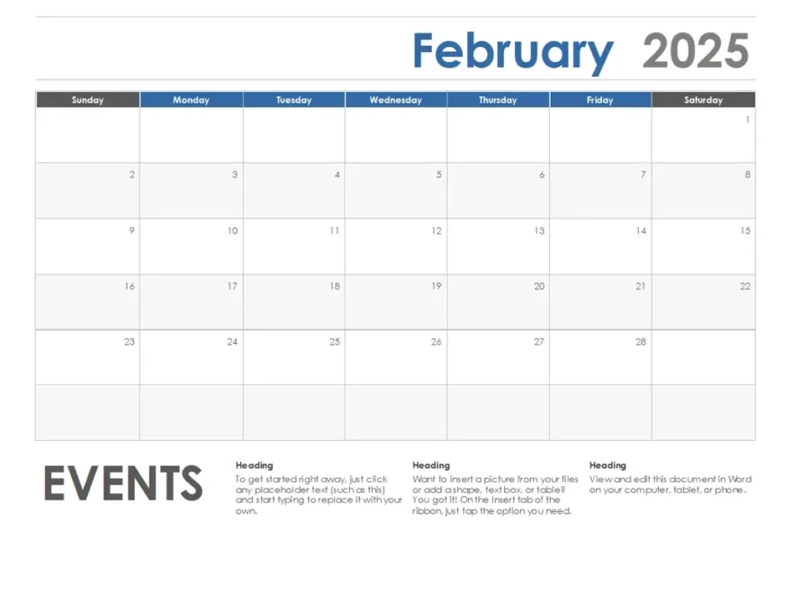 Blank Calendar Templates Microsoft Create