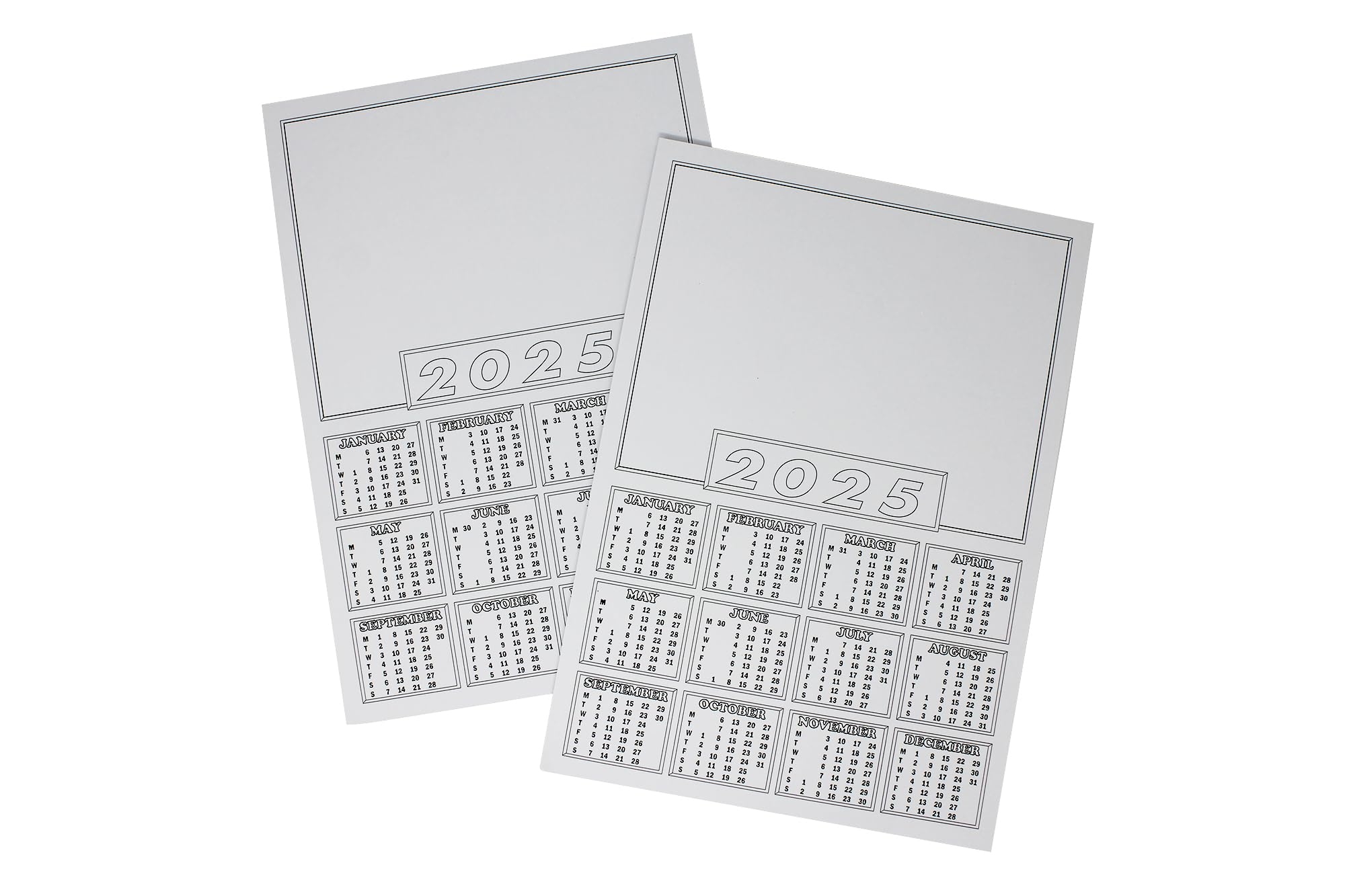Bright Ideas 2025 Calendar A4 Blanks For Kids To Colour And Decorate For School Crafts Ideal For The Classroom A4 Calendar Showing 12 Months Pack Of 50 Calendar Blanks 200gsm 