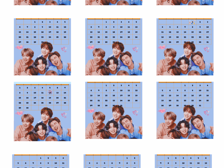 BTS Calendar 2025 By Cherryrose201606 Raket PH