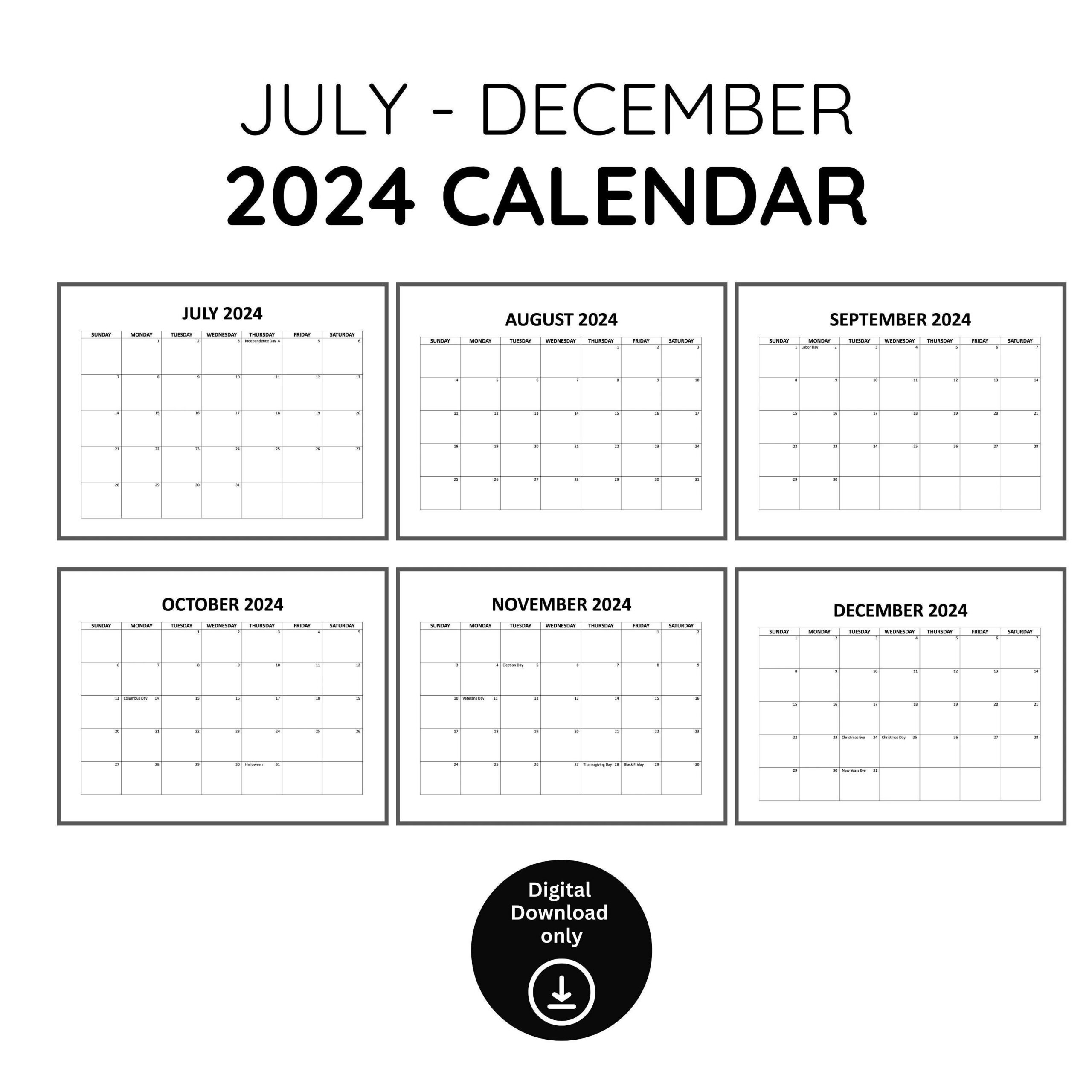 Calendar 2024 Portrait Etsy