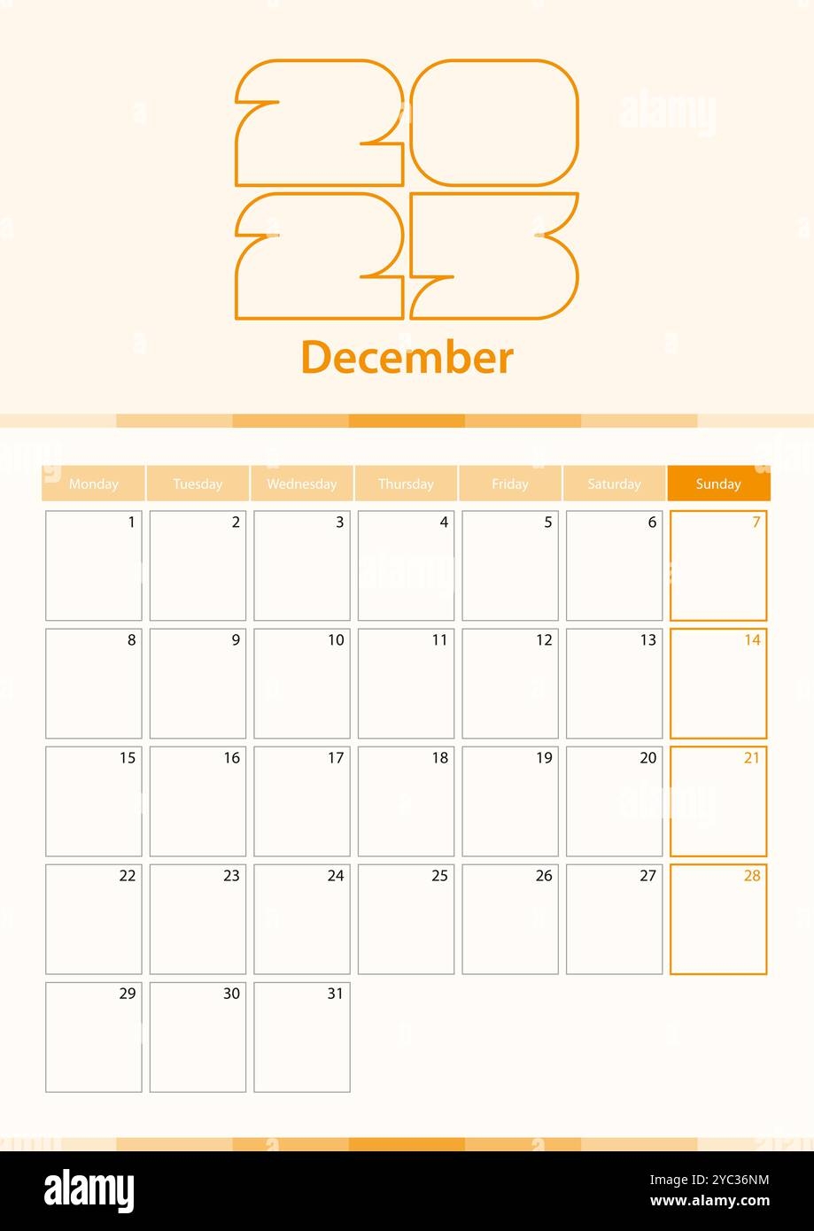 Blank Calendar Sheet December 2025