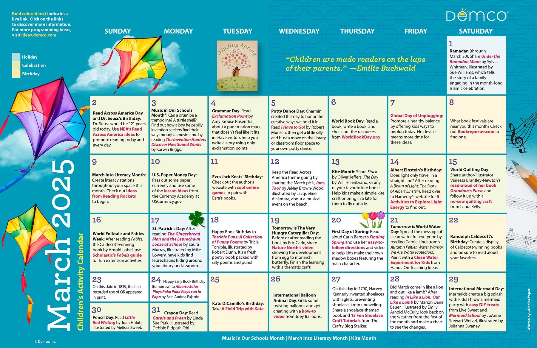 December Blank Calendar 2025 Kindergarten