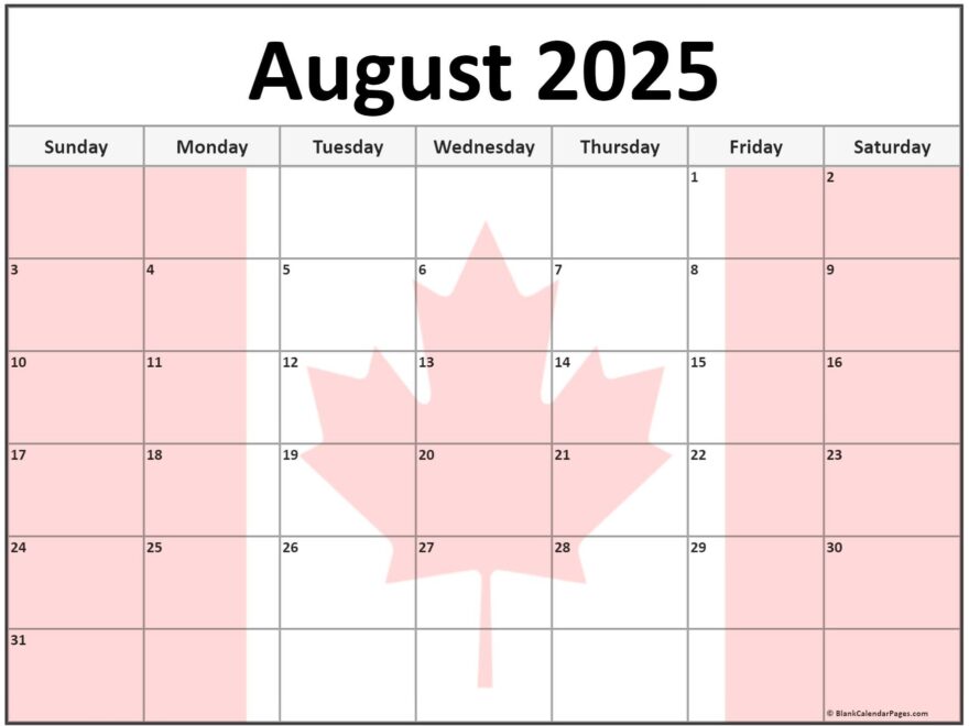 Collection Of August 2025 Photo Calendars With Image Filters