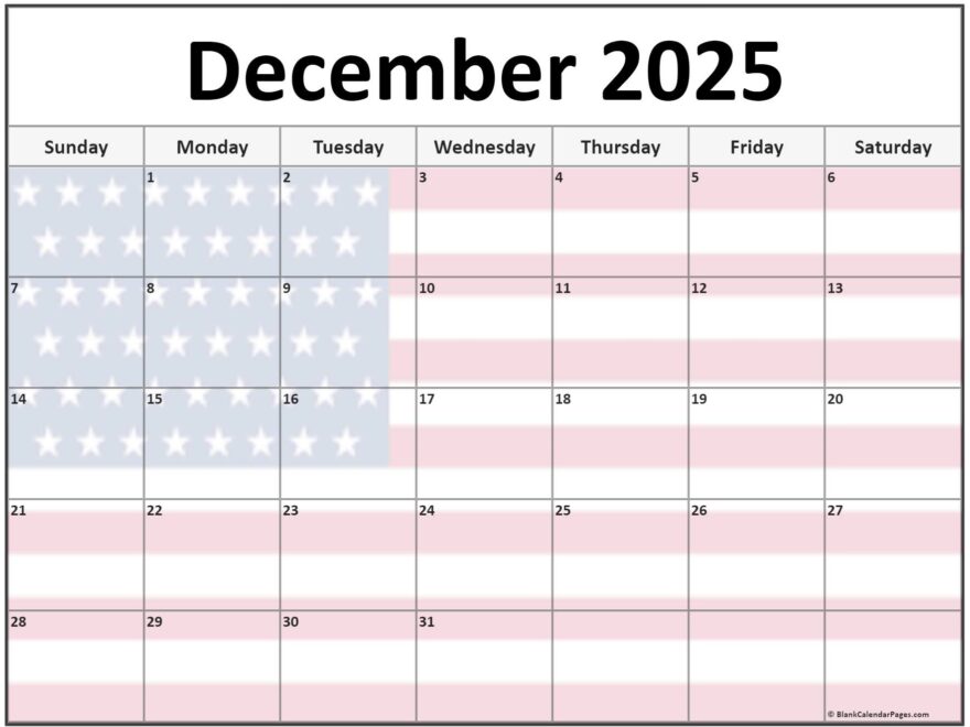 Collection Of December 2025 Photo Calendars With Image Filters