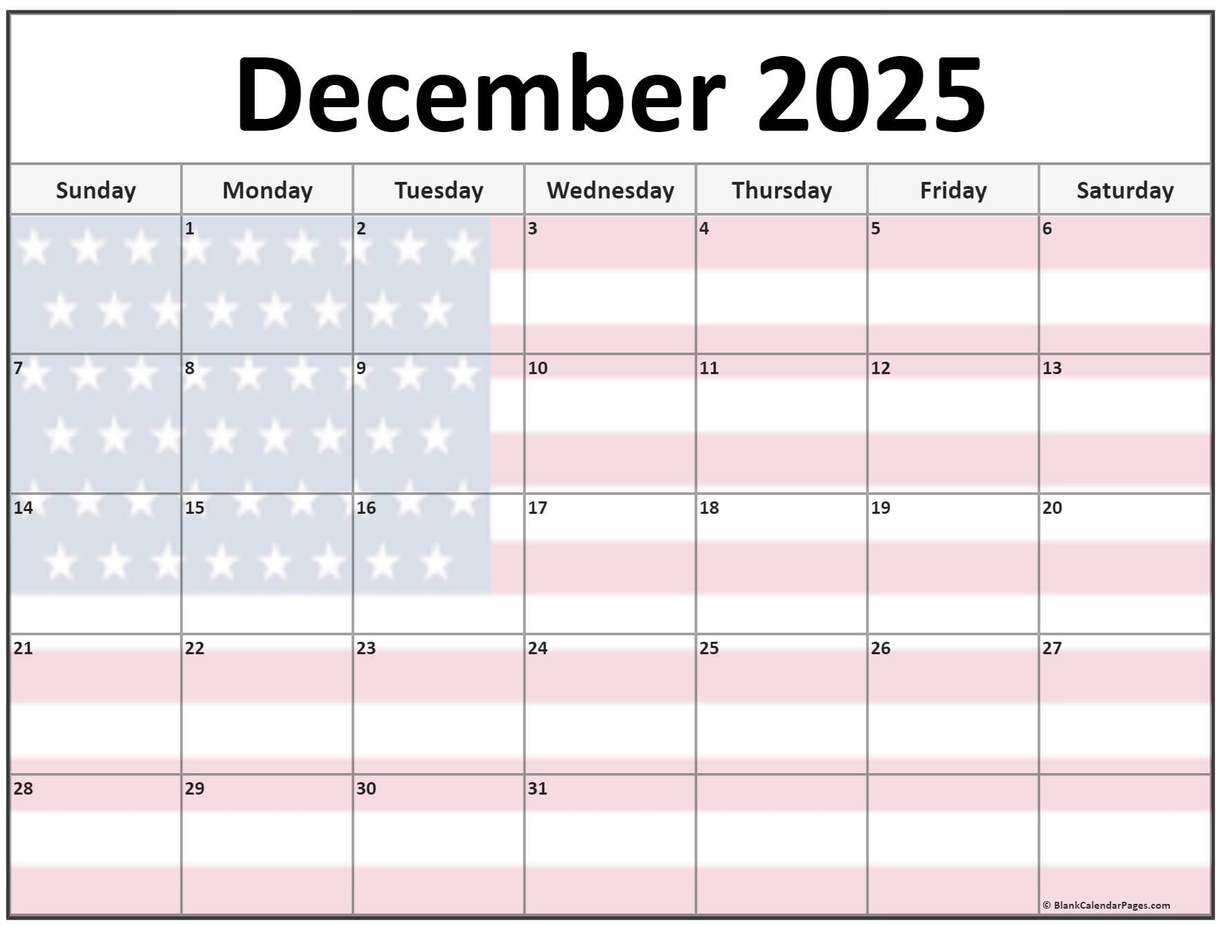 Collection Of December 2025 Photo Calendars With Image Filters 