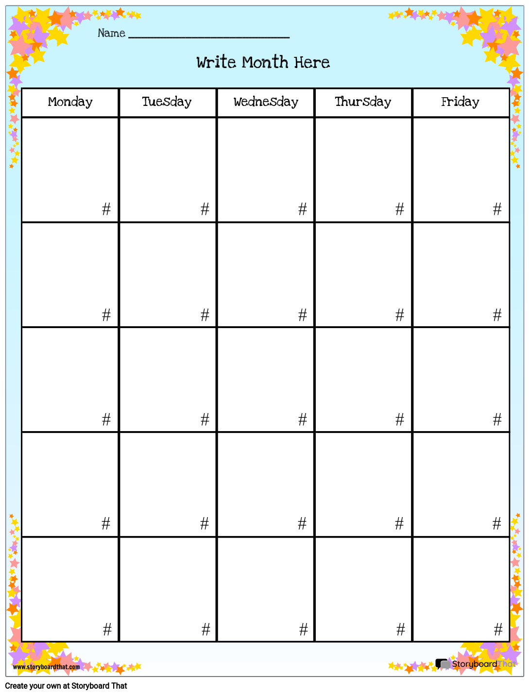 Create Printable Calendars With Storyboard That In 2025