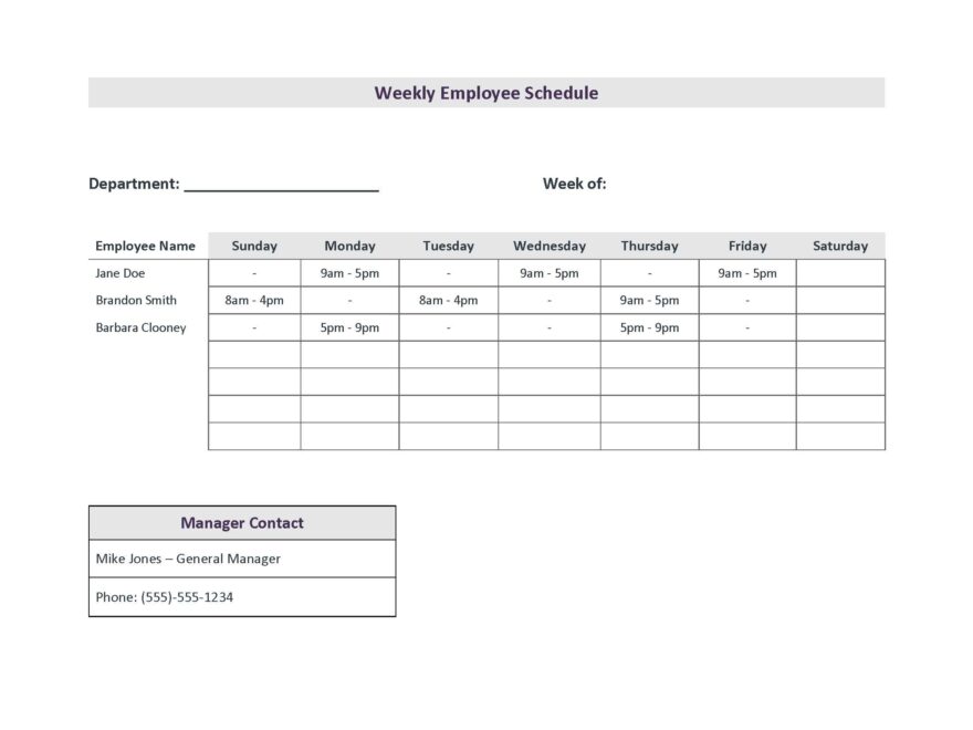 Creating A Work Schedule In Word Step by Step Guide Homebase