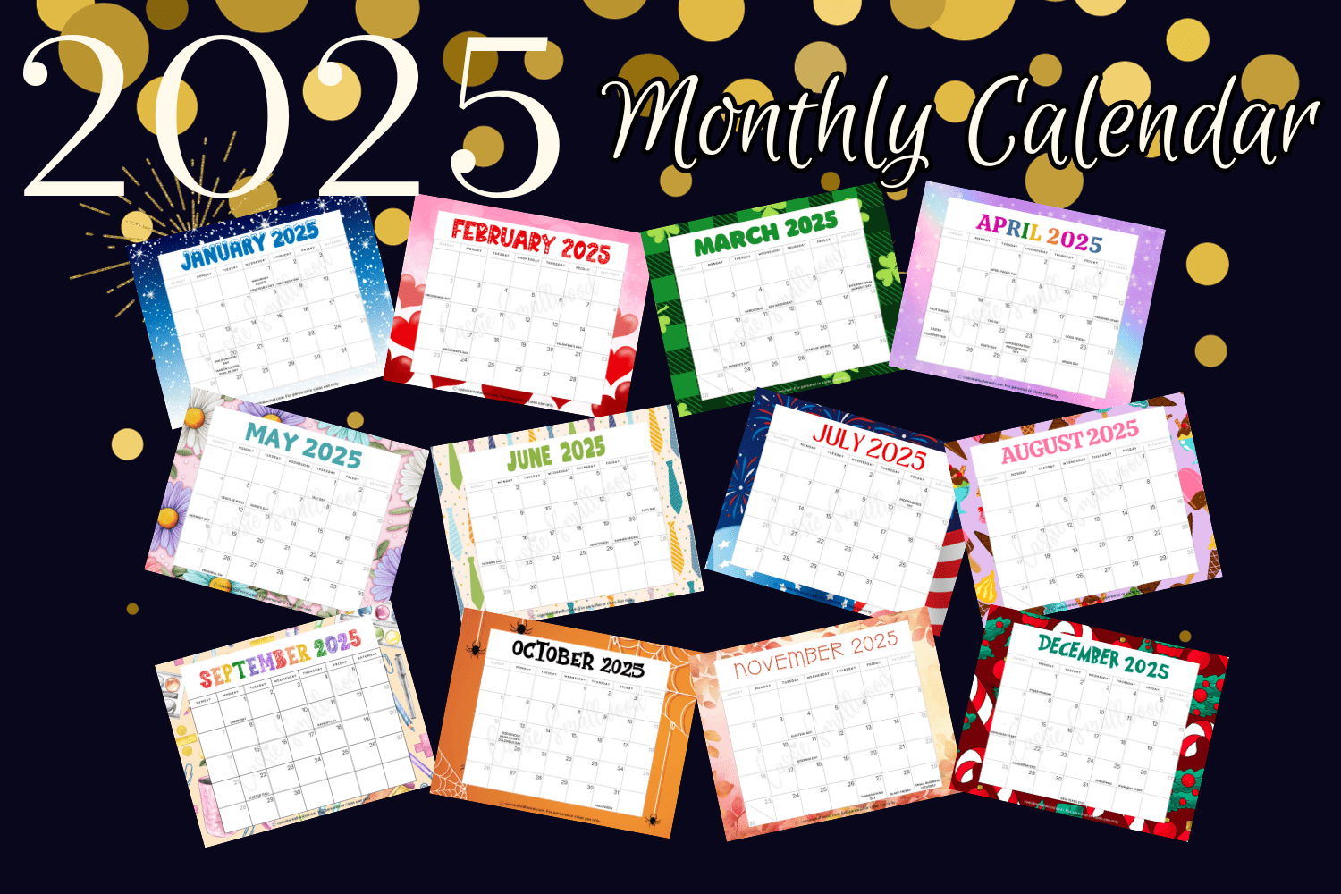 2025 Blank Calendar With Notes