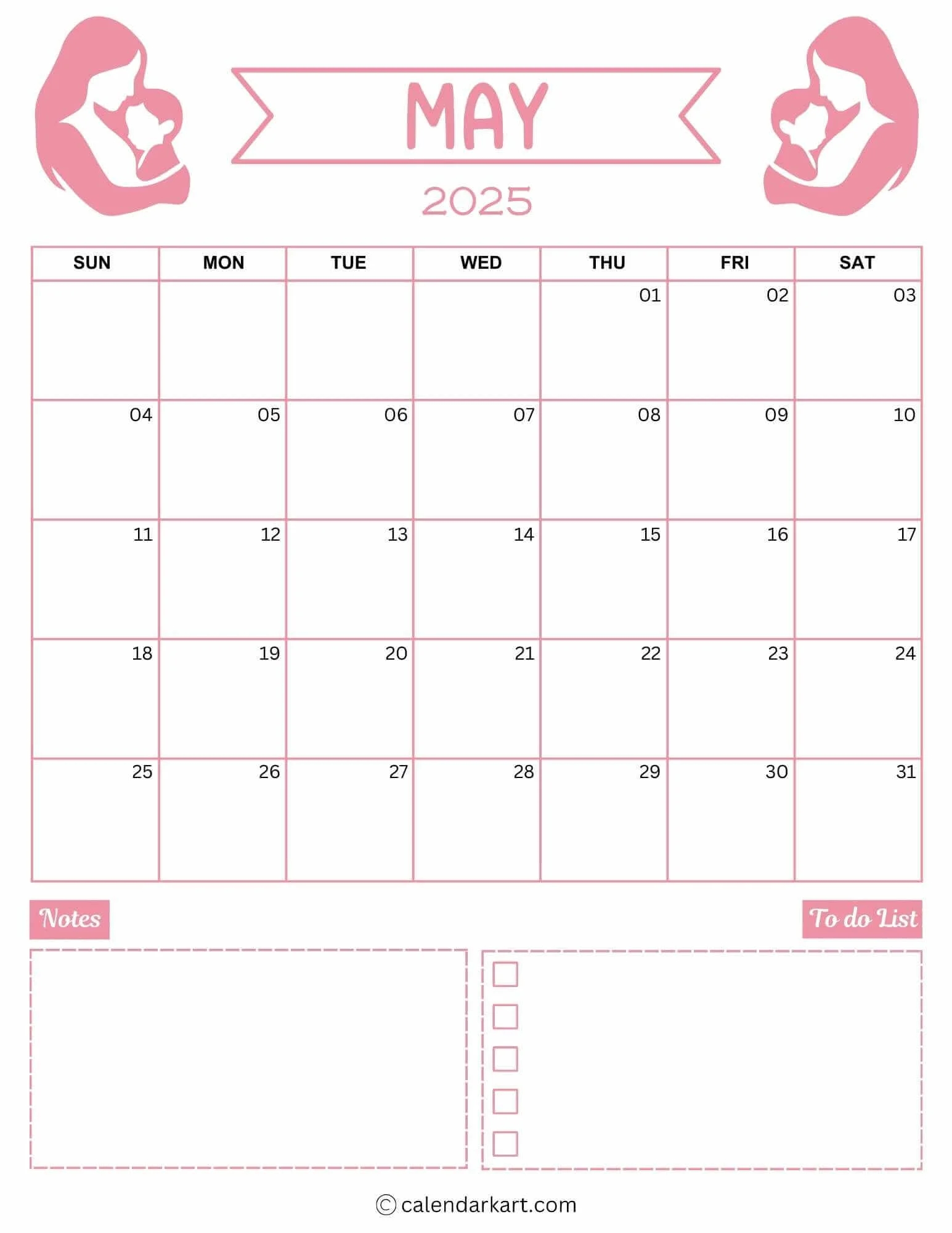Cute May 2025 Calendars 8 Free Functional Templates