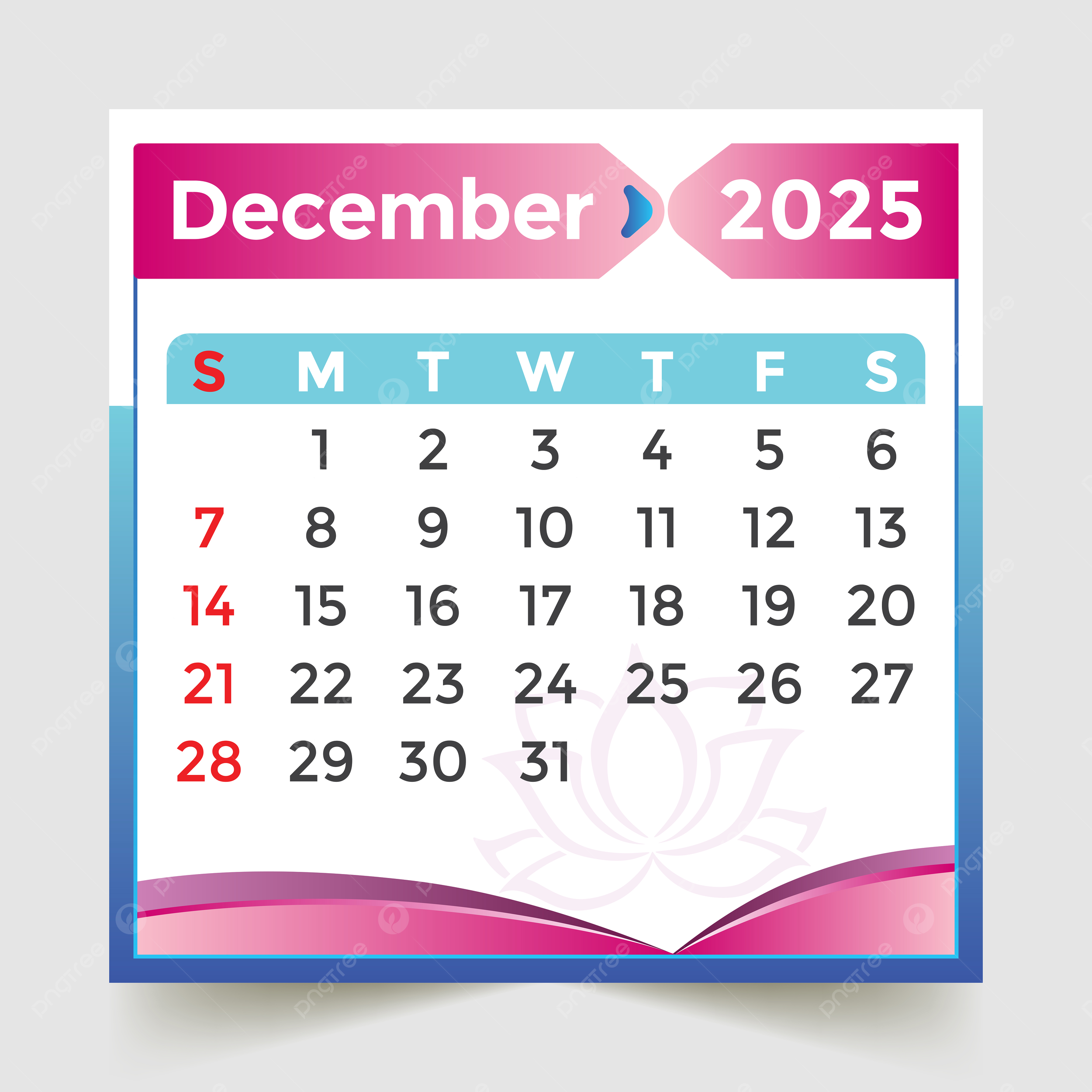 Blank December 2025 Calendar Printable Editable