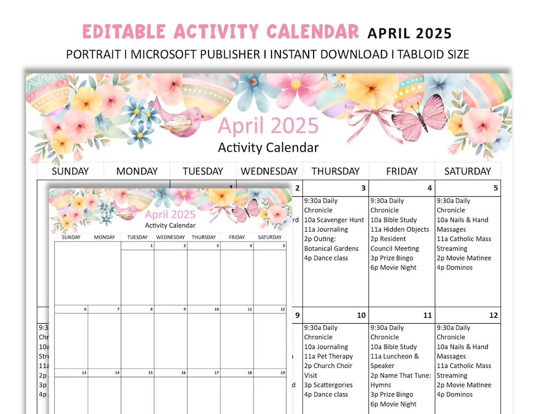 Editable Blank Liturgical Calendar 2025