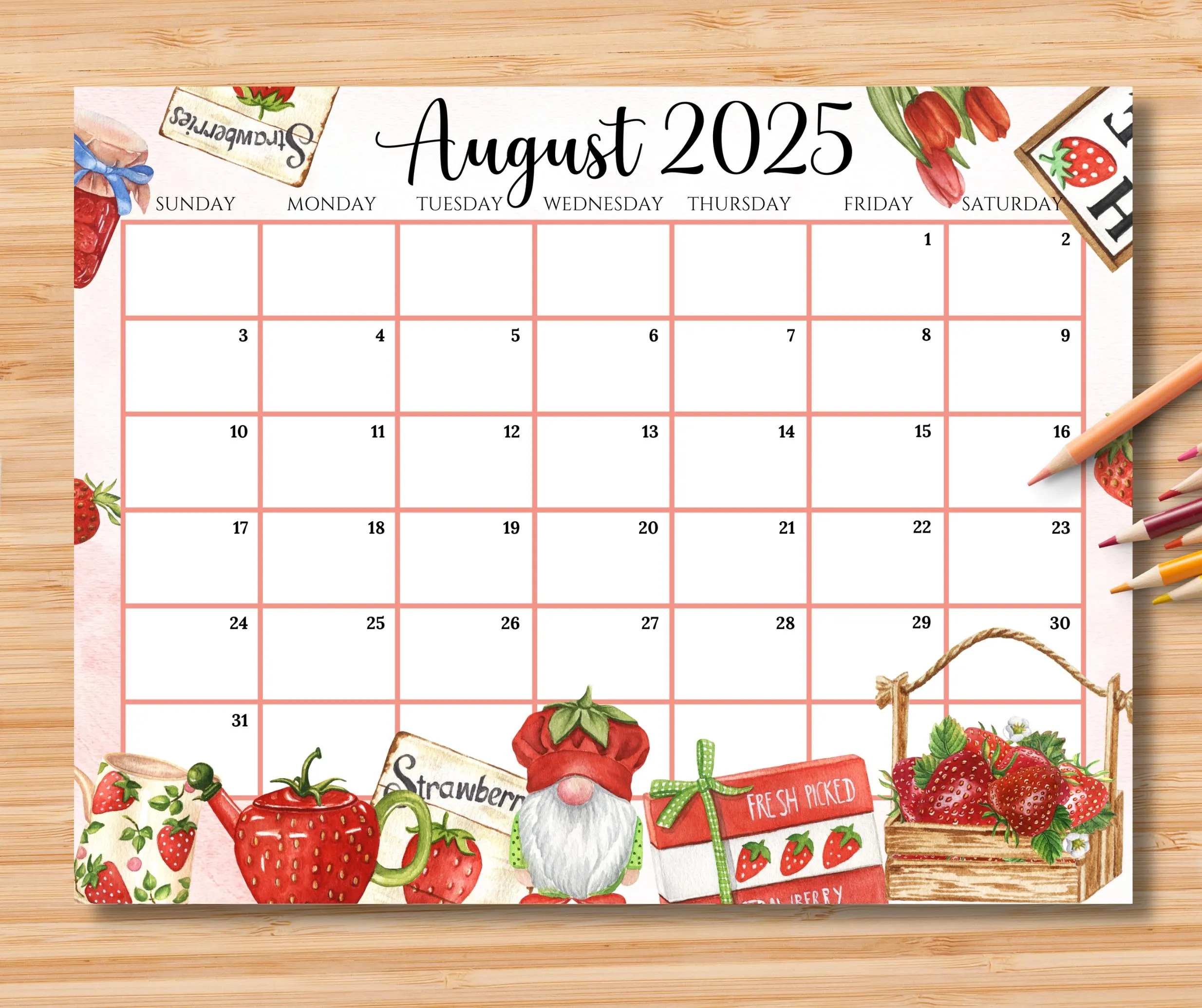Blank Calendar August And September 2025