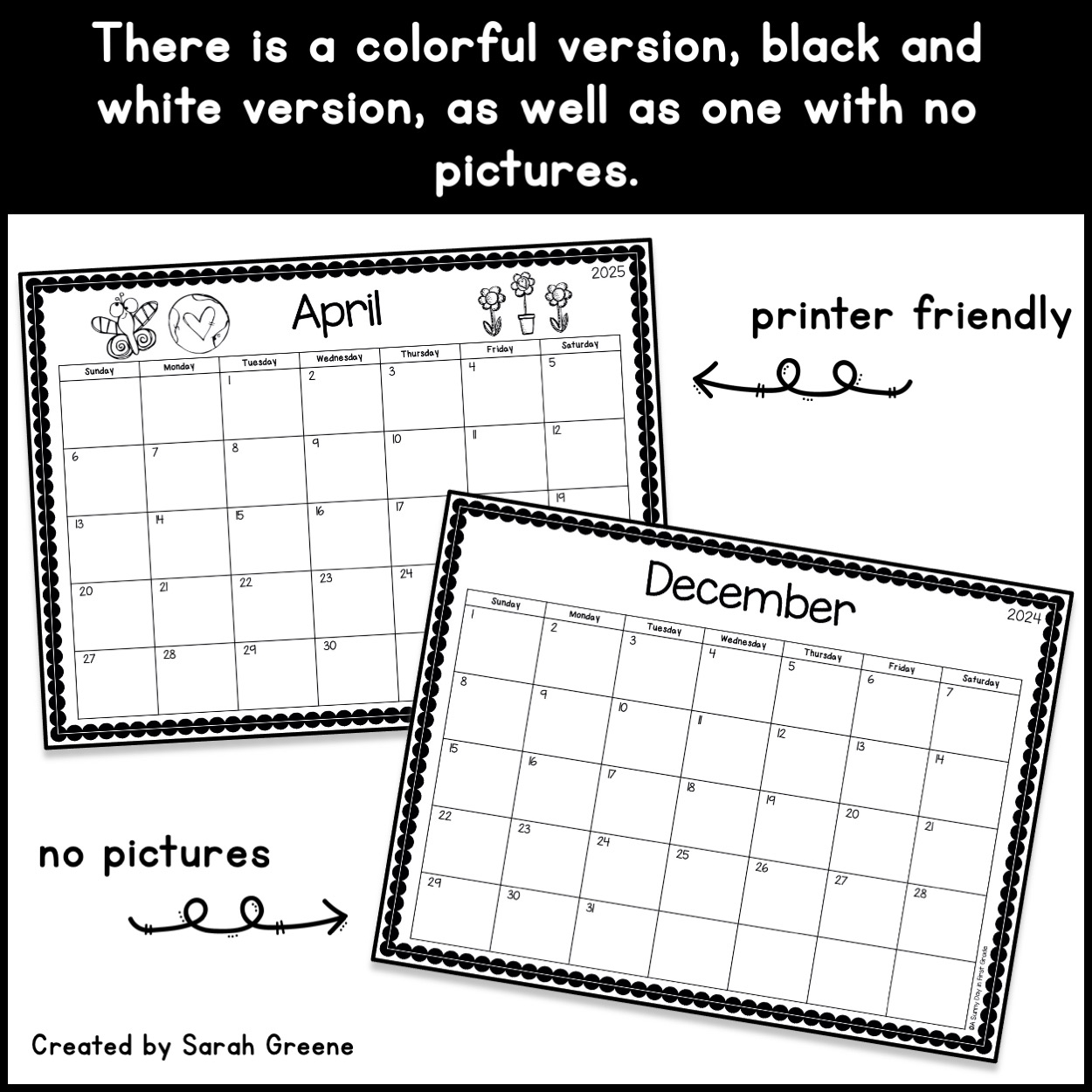 Editable Calendar 2024 2025 Made By Teachers