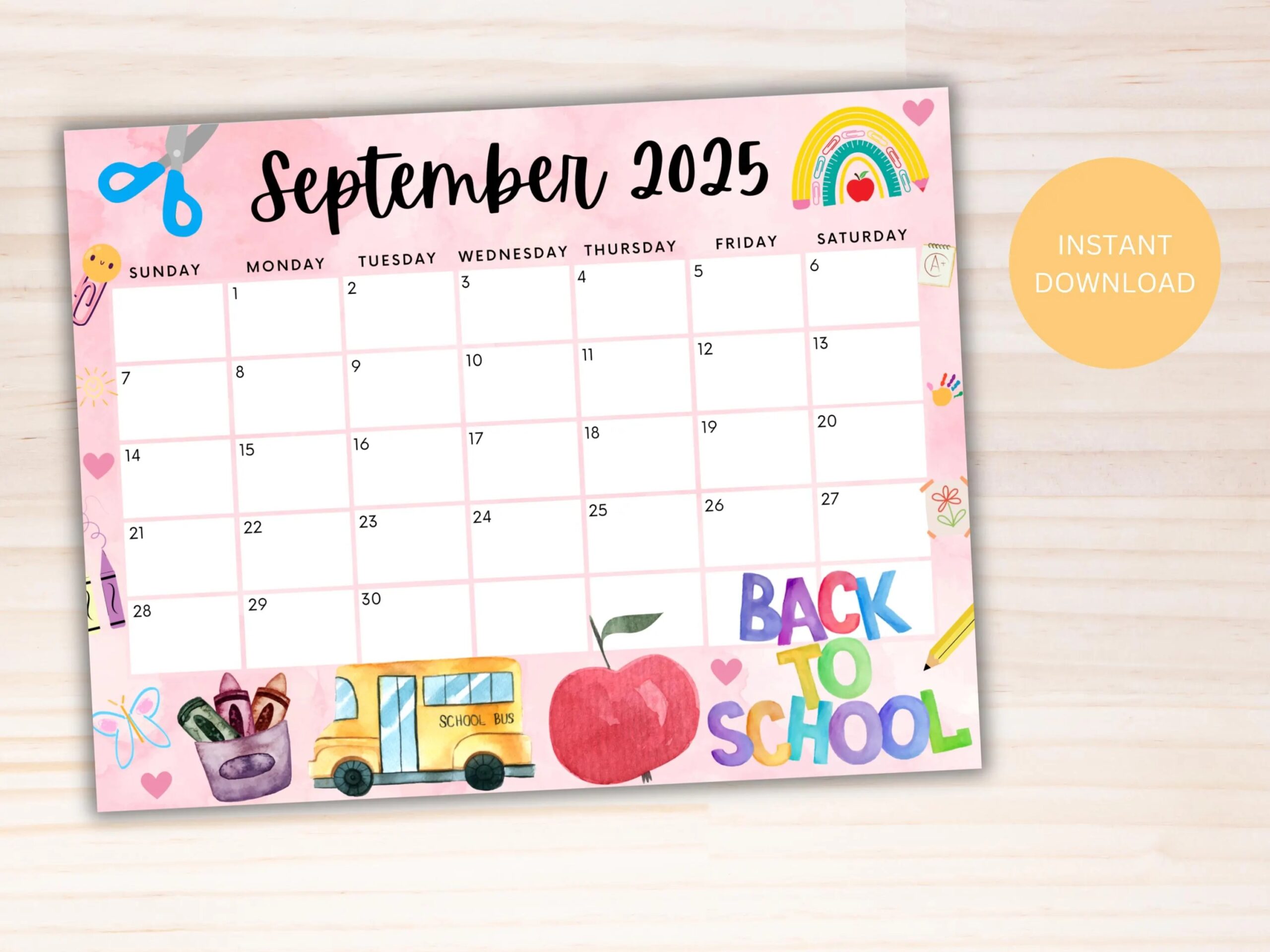 Blank Calendar Pages For September 2025