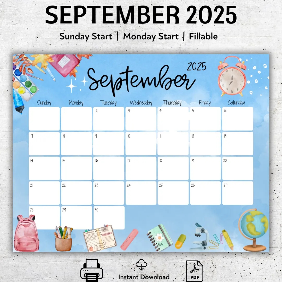 Blank Calendar 2025 September Weekly