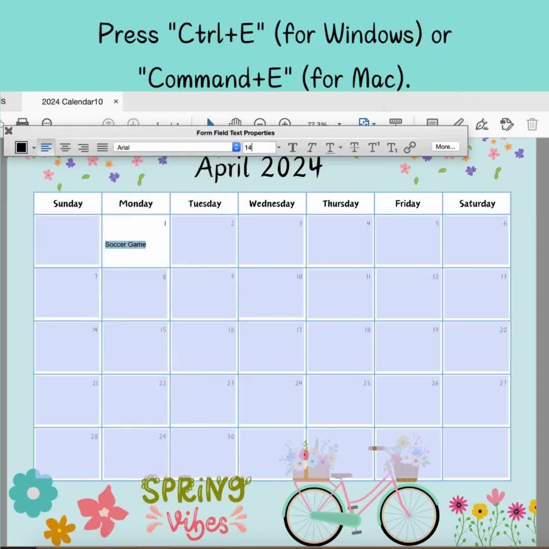 Editable Year Long 2025 Calendar Printable Fillable Whole Year 12 Month Calendar Instant Download Fillable Activity Planner Office Schedule Etsy