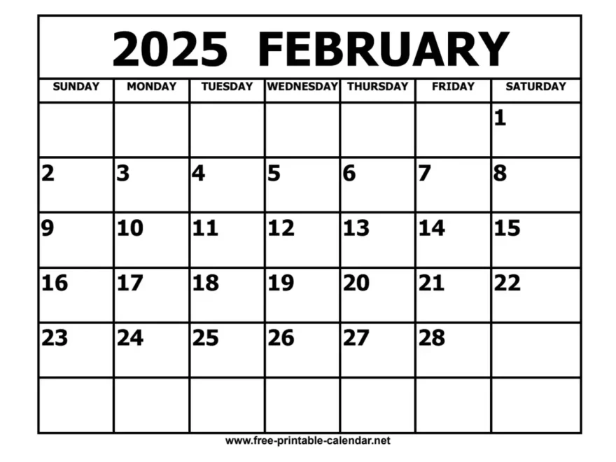 February 2025 Calendar