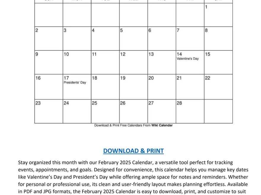 February 2025 Calendar Wiki Calendar By Wiki Calendar Issuu