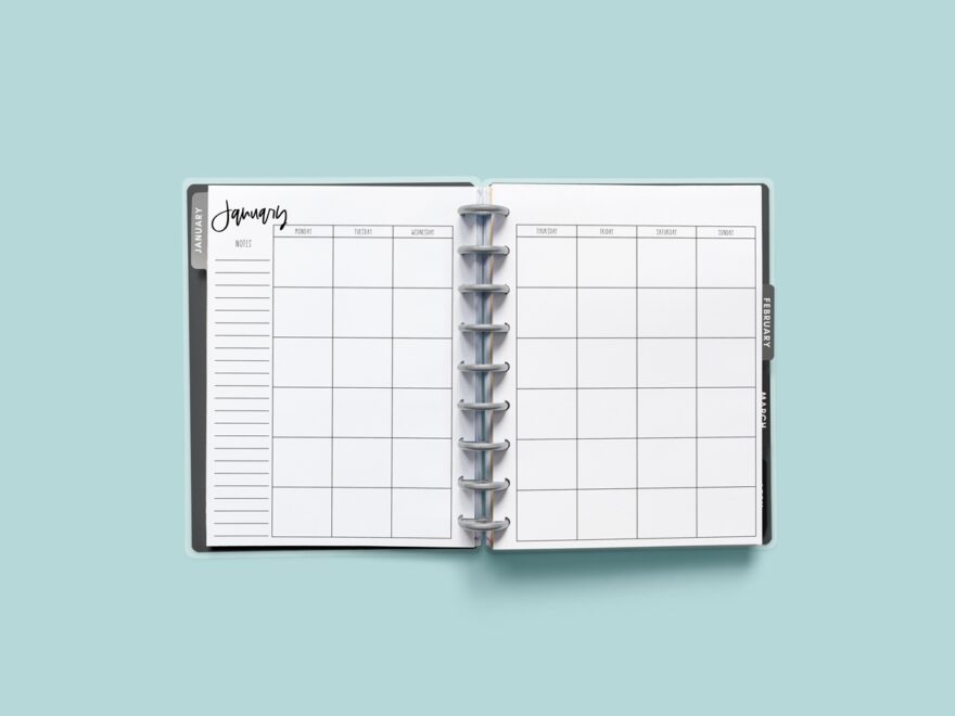 Free 2 Page Calendar Template 2025 Undated Monthly Pages