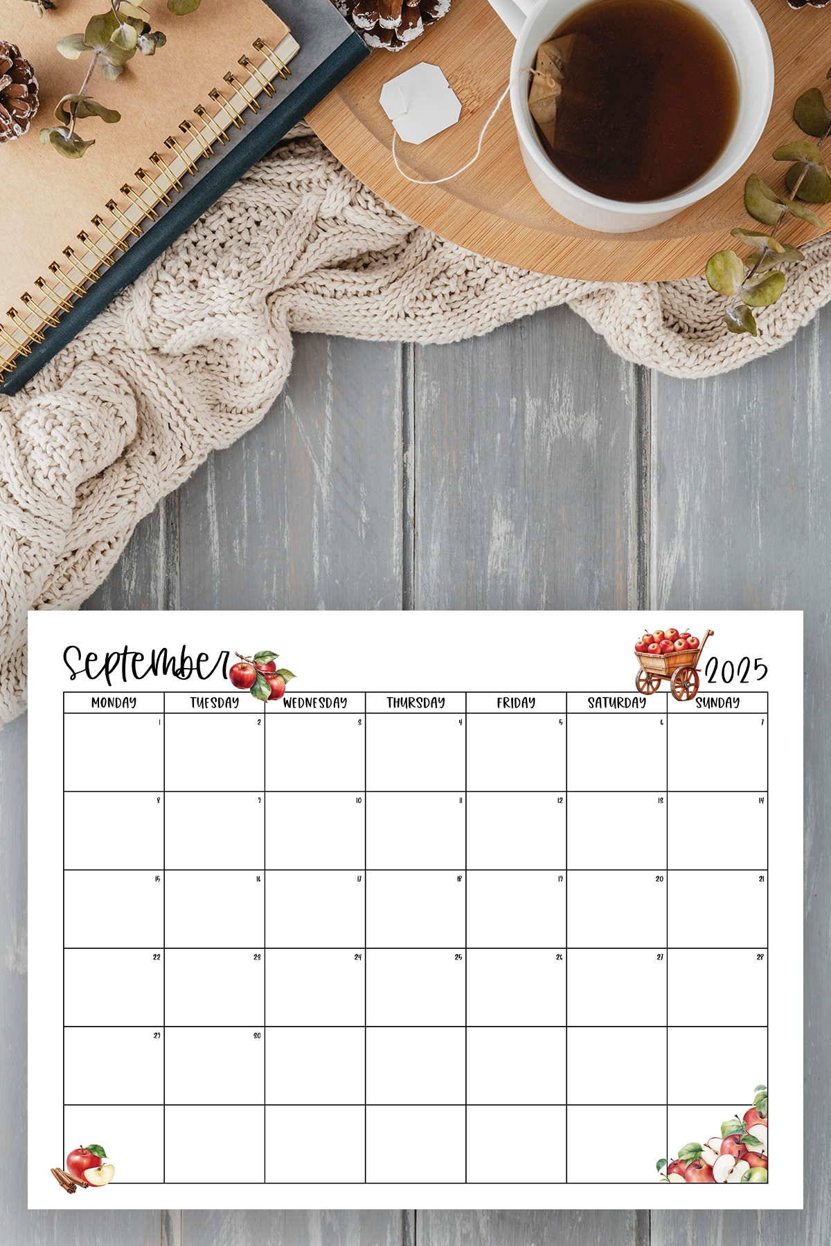 Blank Calendar 2025 Printable Sunday Start