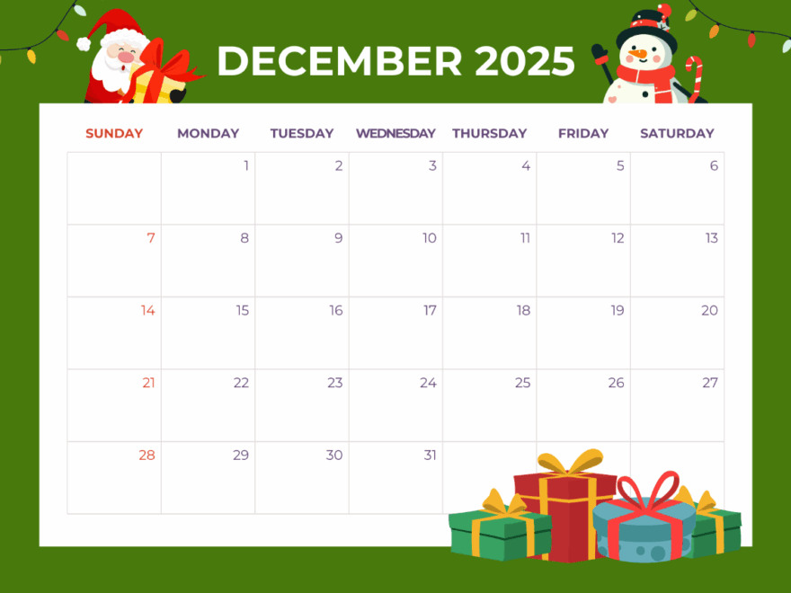 Free Advent Calendar Template To Edit Online