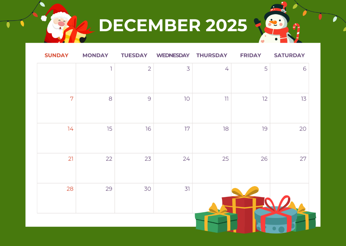 Free Advent Calendar Template To Edit Online