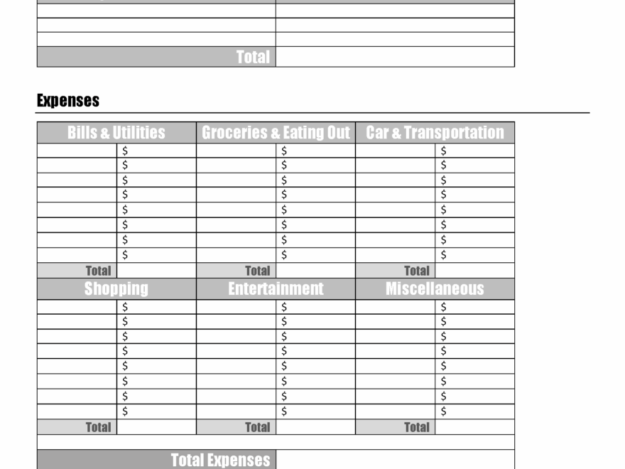 FREE Budget Sheet Template Printable And Editable