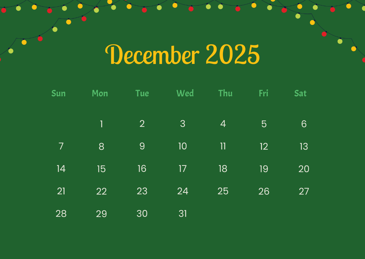 Free December 2025 Calendar Templates Editable And Printable