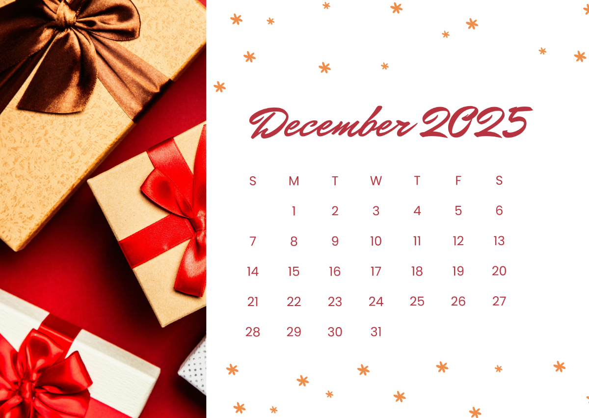 Free December 2025 Calendar Templates Editable And Printable