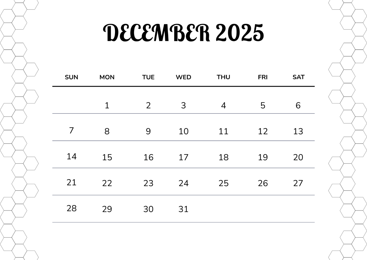 Free December 2025 Calendar With Lined Note Pad Template To Edit Online