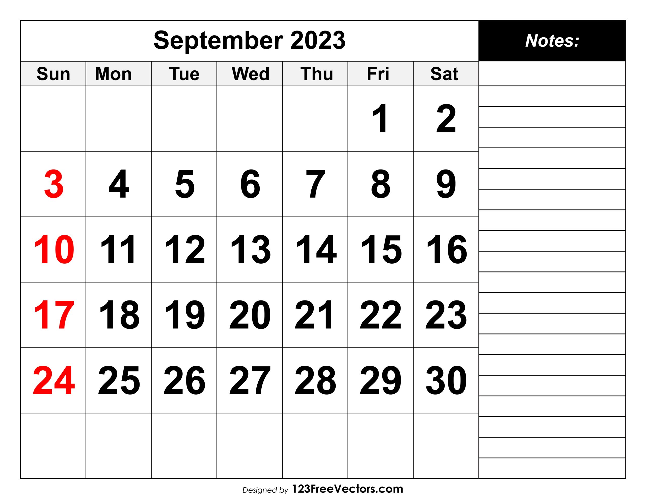 Printable Blank Calendar September 2025