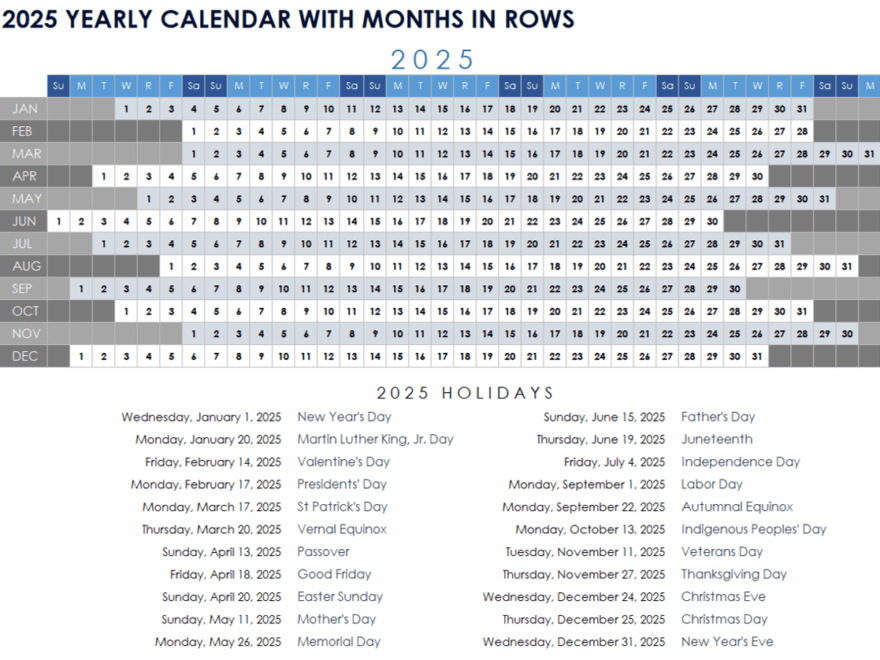 Free Excel Calendar Templates