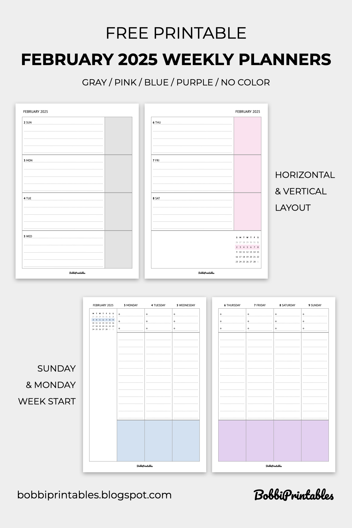 Free Blank Weekly Calendar 2025