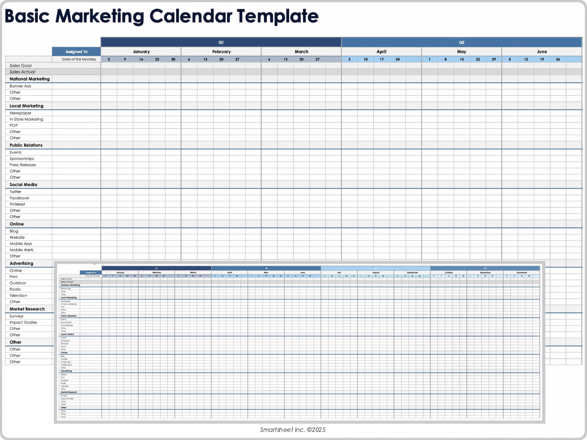 Free Marketing Calendar Templates Content Social And Campaign