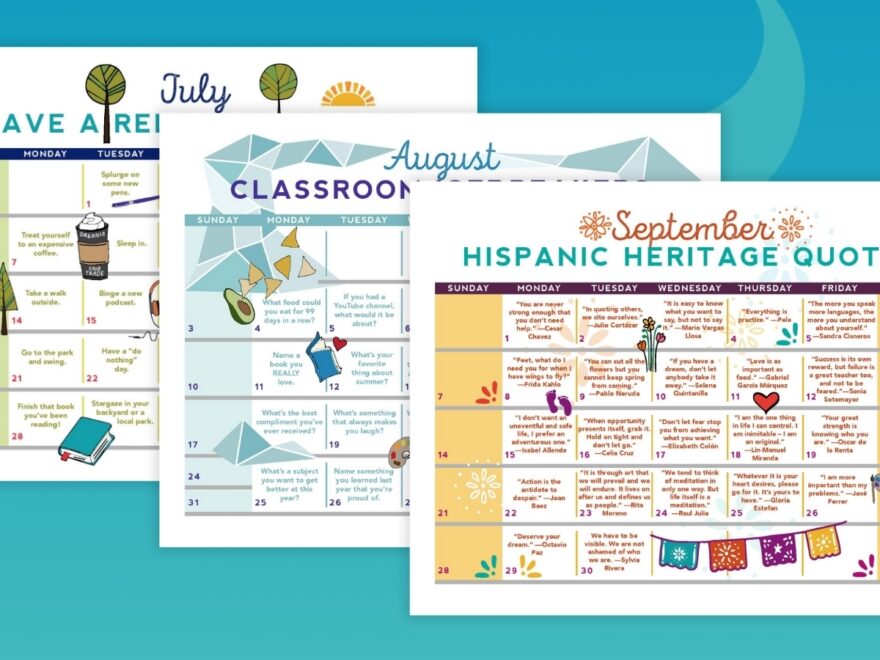 Free Printable 2025 2026 Teacher Calendar