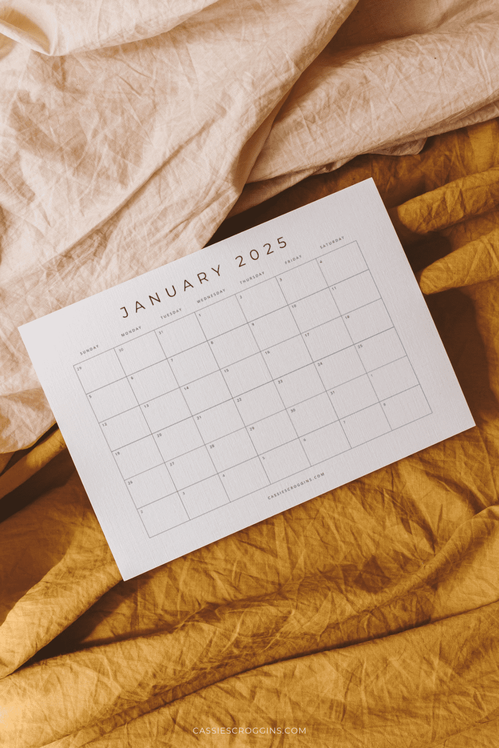 Free Printable Blank Calendar Pages 2025