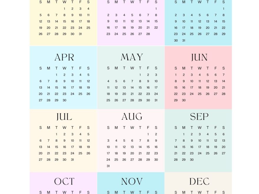 Free Printable 2025 Calendars Free Printable 2025 Calendars EntheosWeb