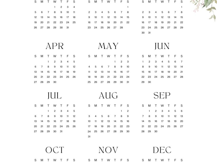 Free Printable 2025 Calendars Free Printable 2025 Calendars EntheosWeb