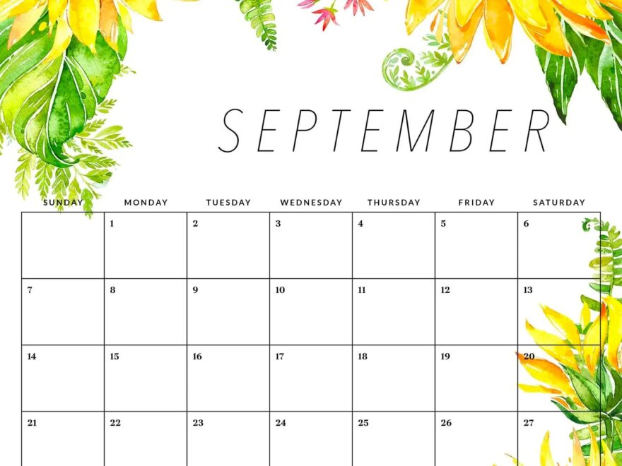 Free Printable 2025 Floral Calendar The Cottage Market