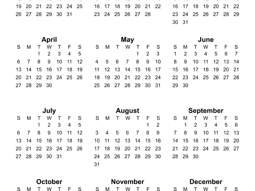 Free Printable 2025 Yearly Calendar Free Printables Monograms Design Tools Patterns DIY Projects