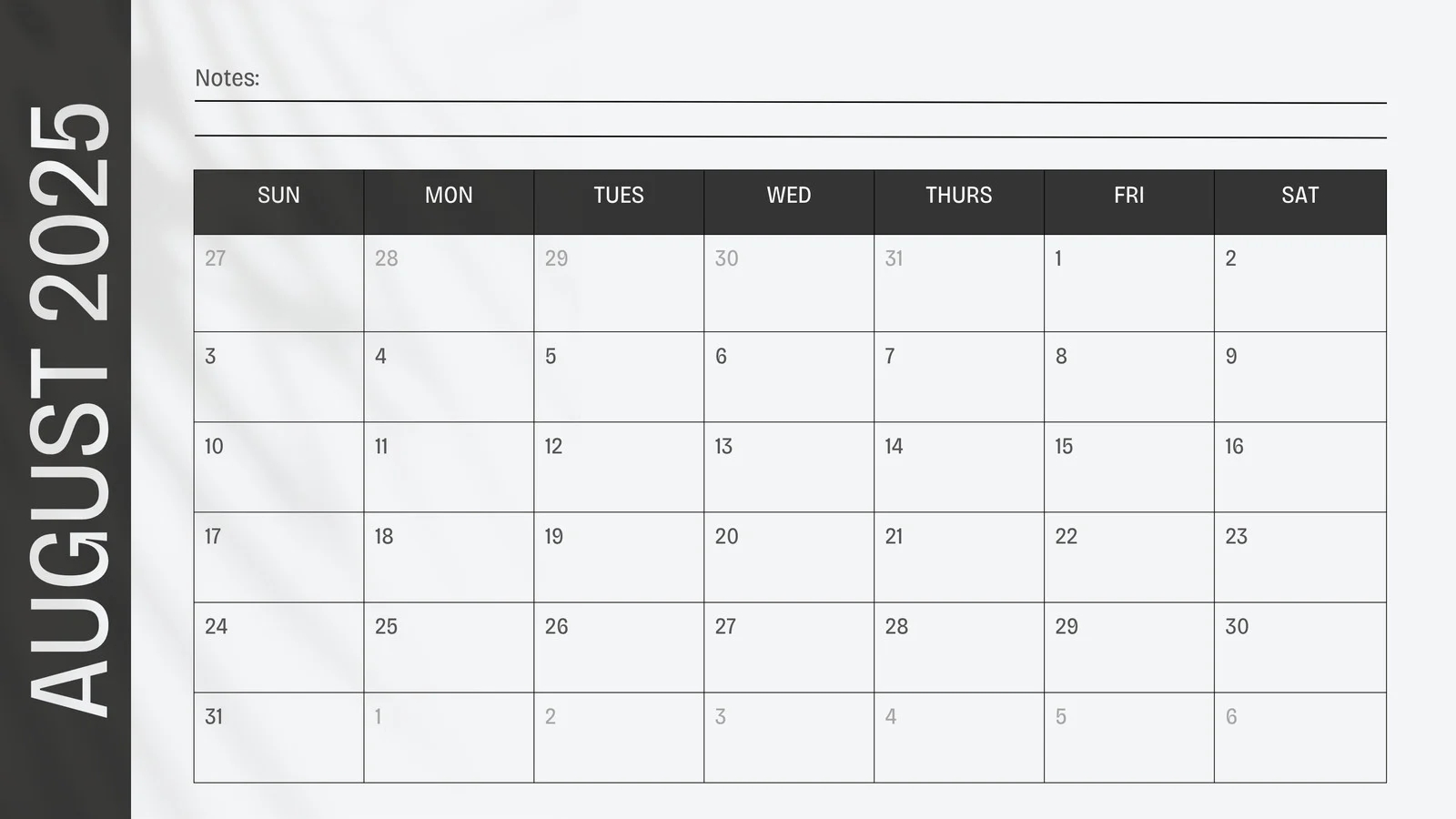 Free Printable August 2025 Calendar Templates Canva
