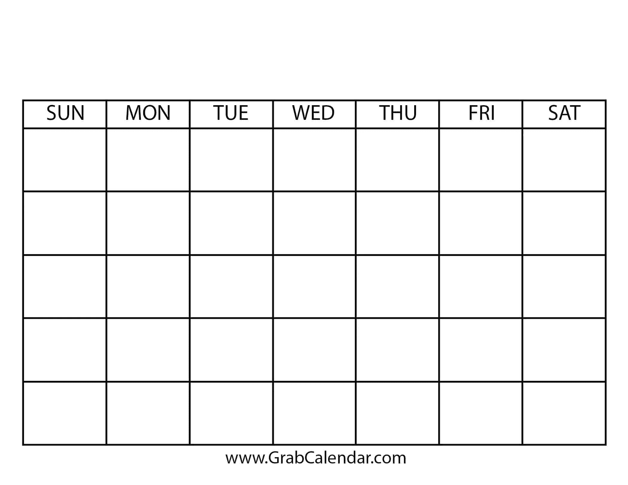 Downloadable Blank 2025 Calendar