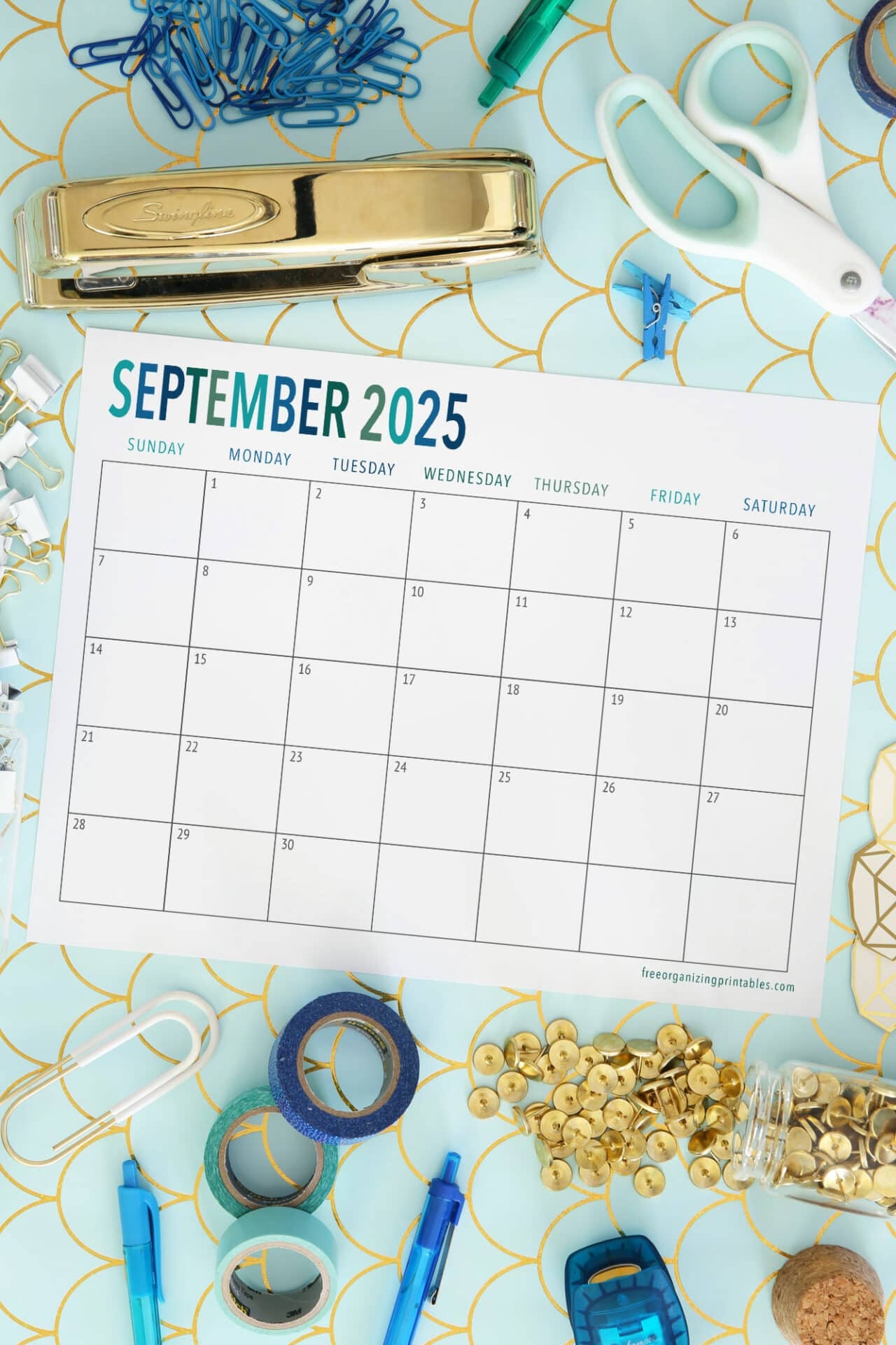 Free Printable Monthly Calendar September 2025