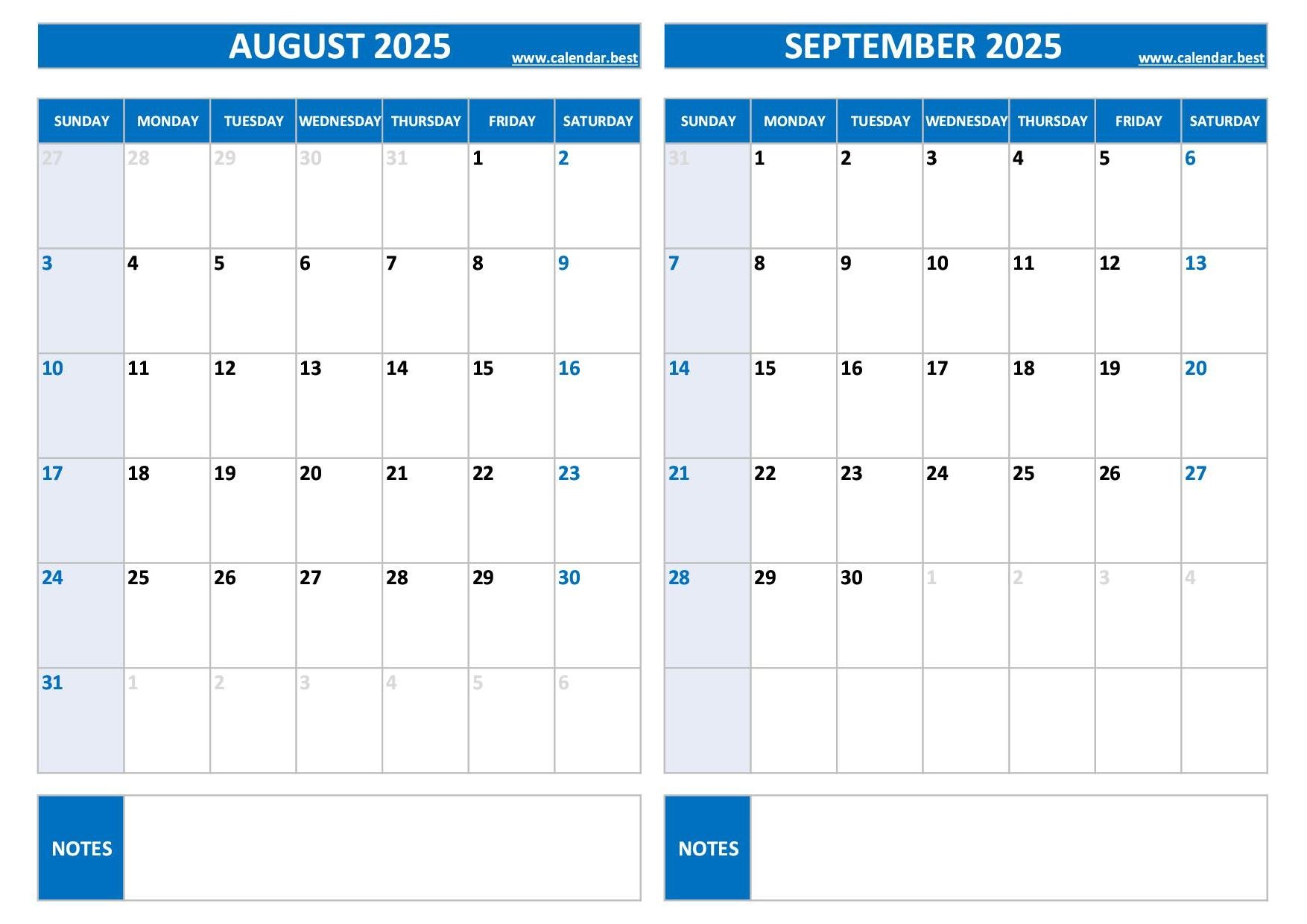 Free 2025 Print Calendar Blank Top