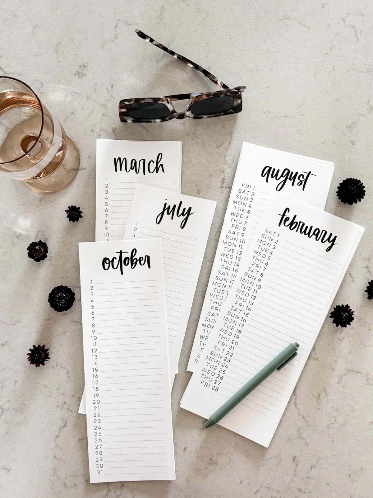 Free Printable Calendars 2025 Lemon Thistle