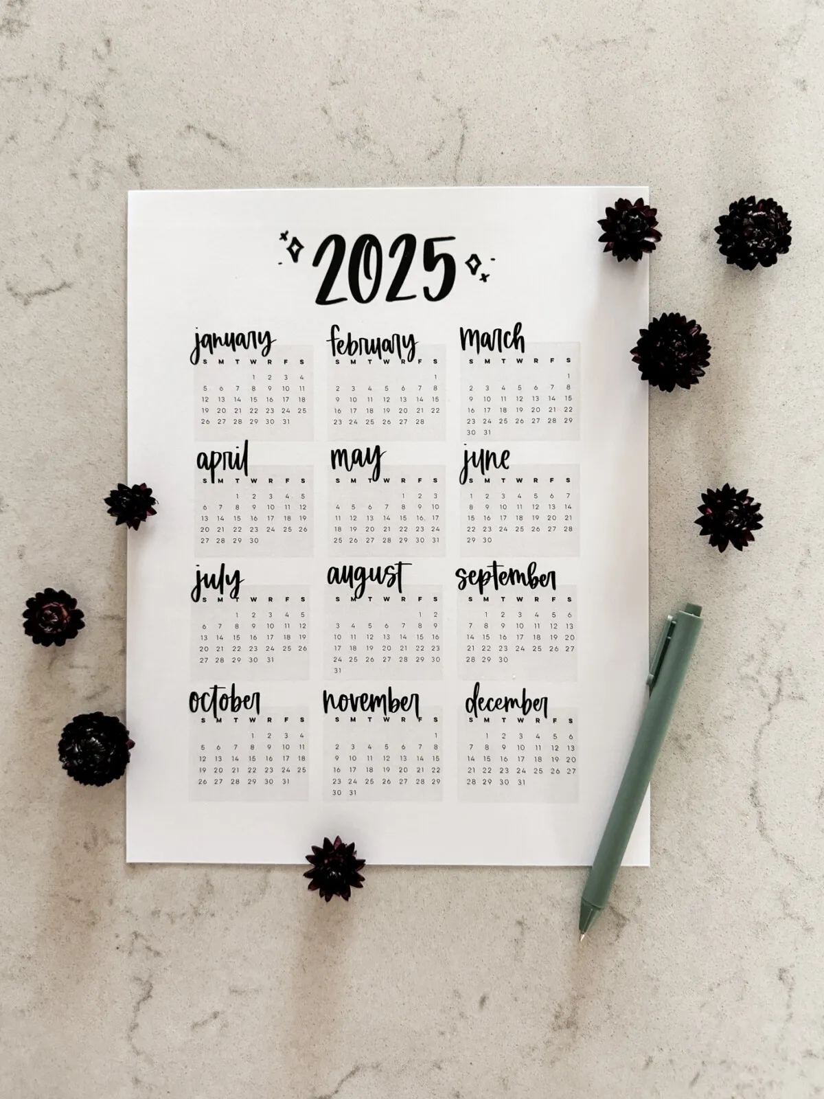Images Of Blank Calendars 2025