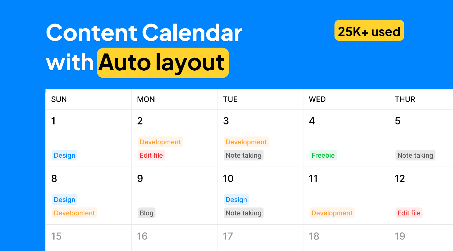 Free Printable Monthly Calendar Templates 2025 Figma