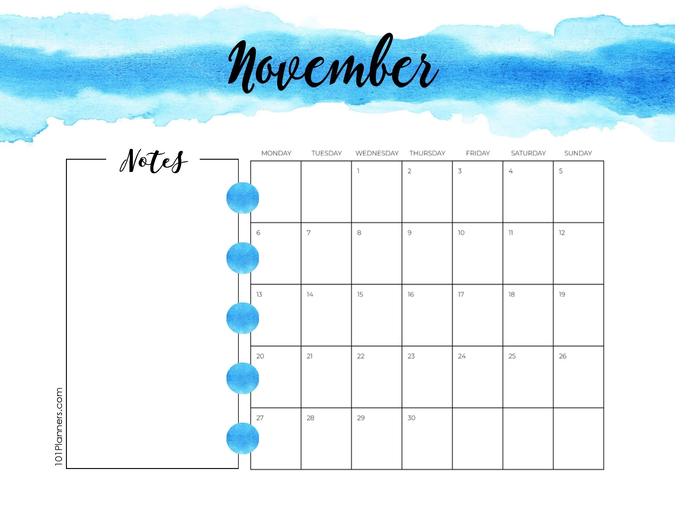 Free Printable November 2025 Calendar Customize Online