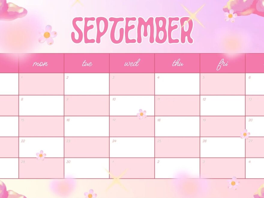 Free Printable September 2025 Calendar Templates Canva