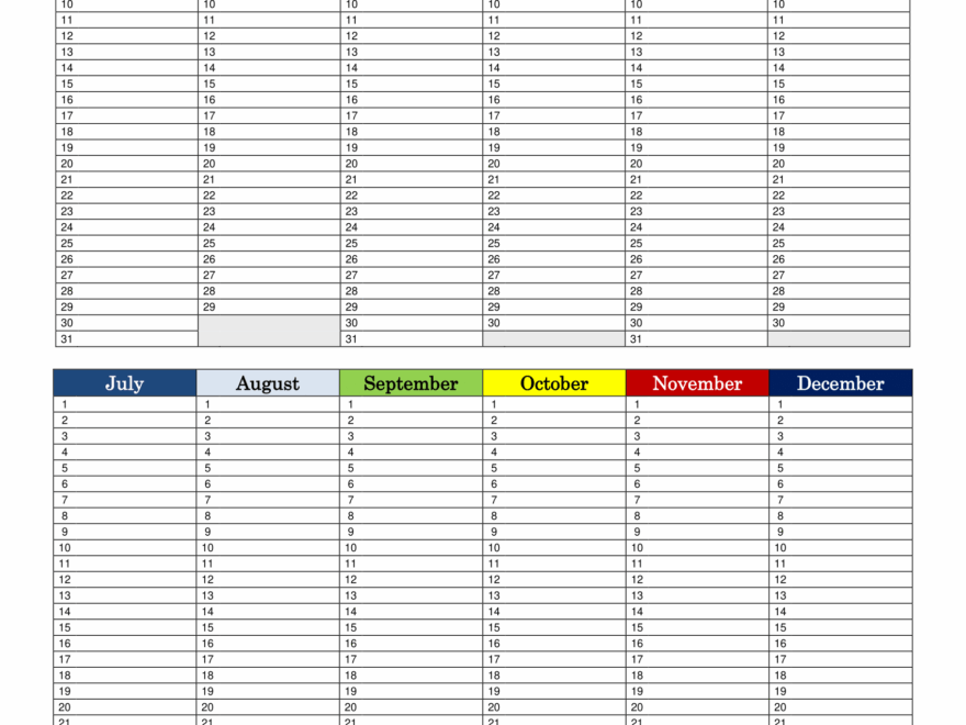Free Printable Yearly 2025 Blank Calendar Templates PDF Printable Tree